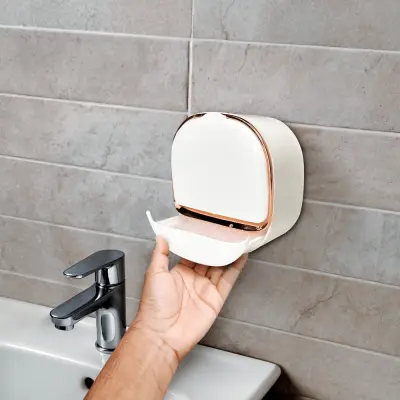 Bathroom Drain Soap Box Wall Mounted ABS Soap Box secondary