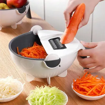 9in 1 Multifunction Magic Rotate Vegetable Cutter with Bowl