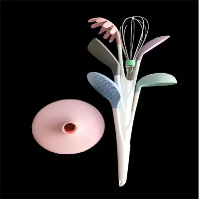 Kitchen Utensils Set 6 Pieces With Stand – Tree Shaped – Multicolor secondary