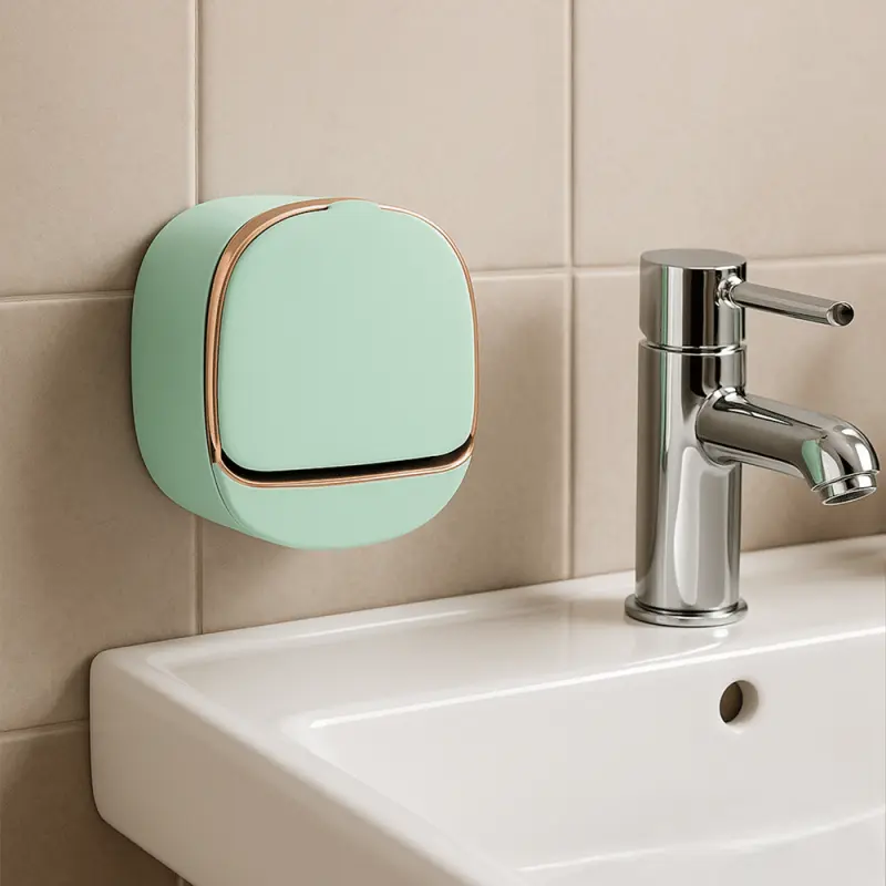 Bathroom Drain Soap Box Wall Mounted ABS Soap Box