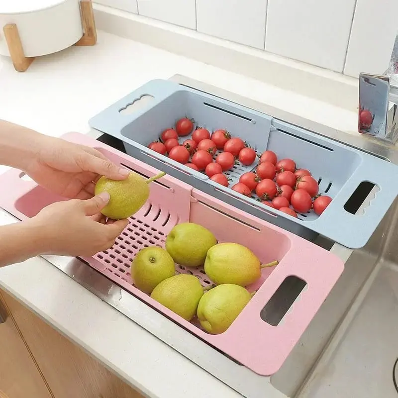 Adjustable Kitchen Expandable Sink Drain Basket ( Multi colour)