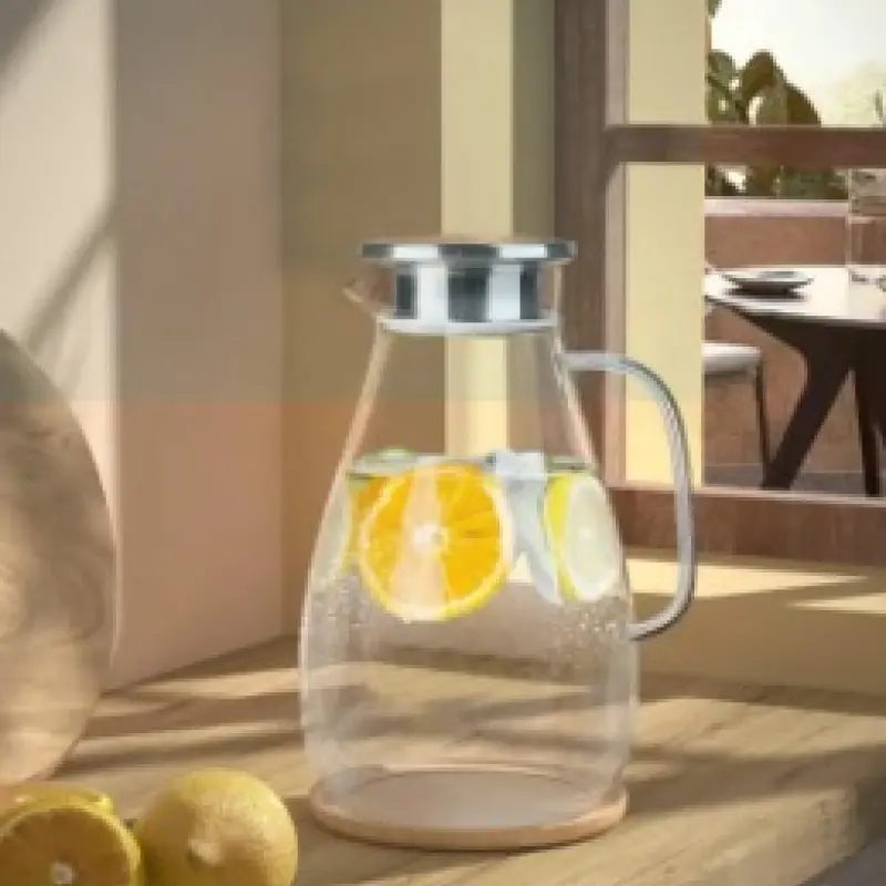 Large Capacity 2600ML Glass Water Jug