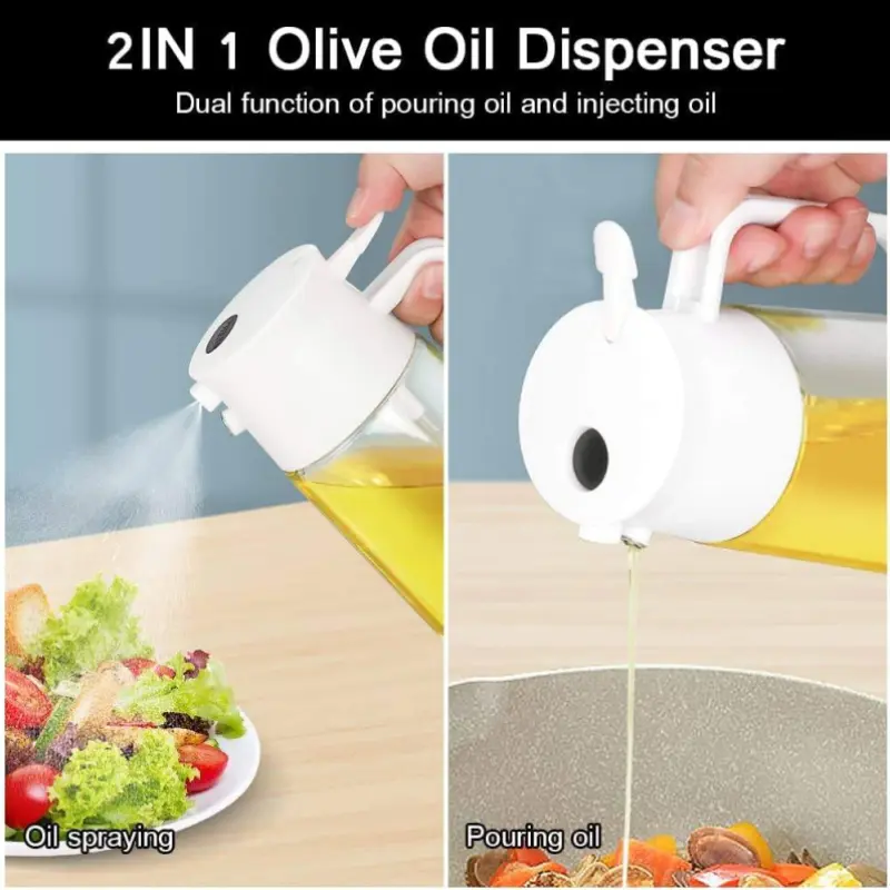 2 in 1 Oil Sprayer and Oil Dispenser Bottle 500ml