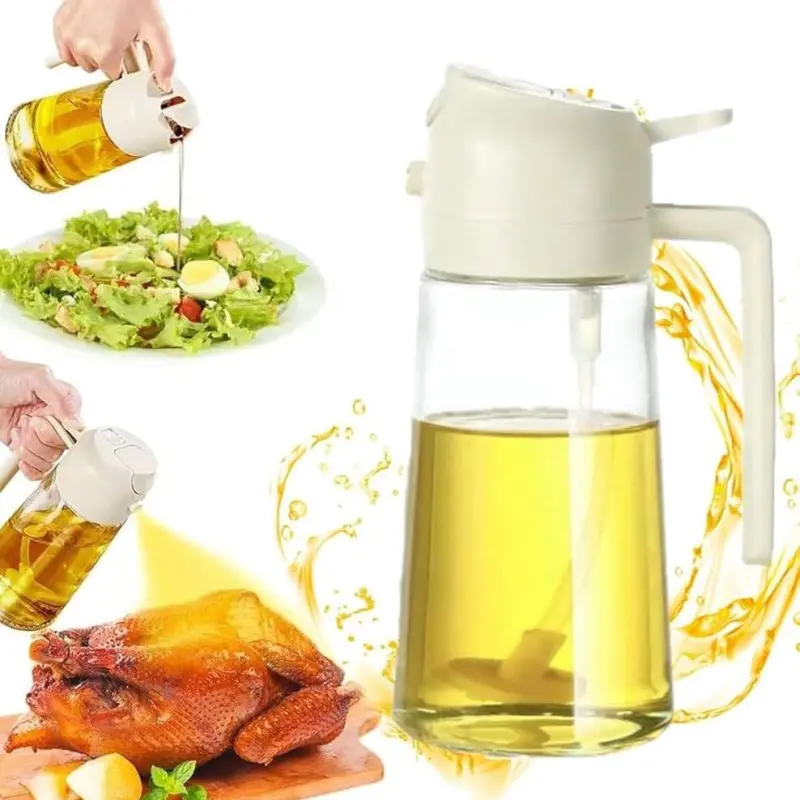 2 in 1 Oil Sprayer and Oil Dispenser Bottle 500ml