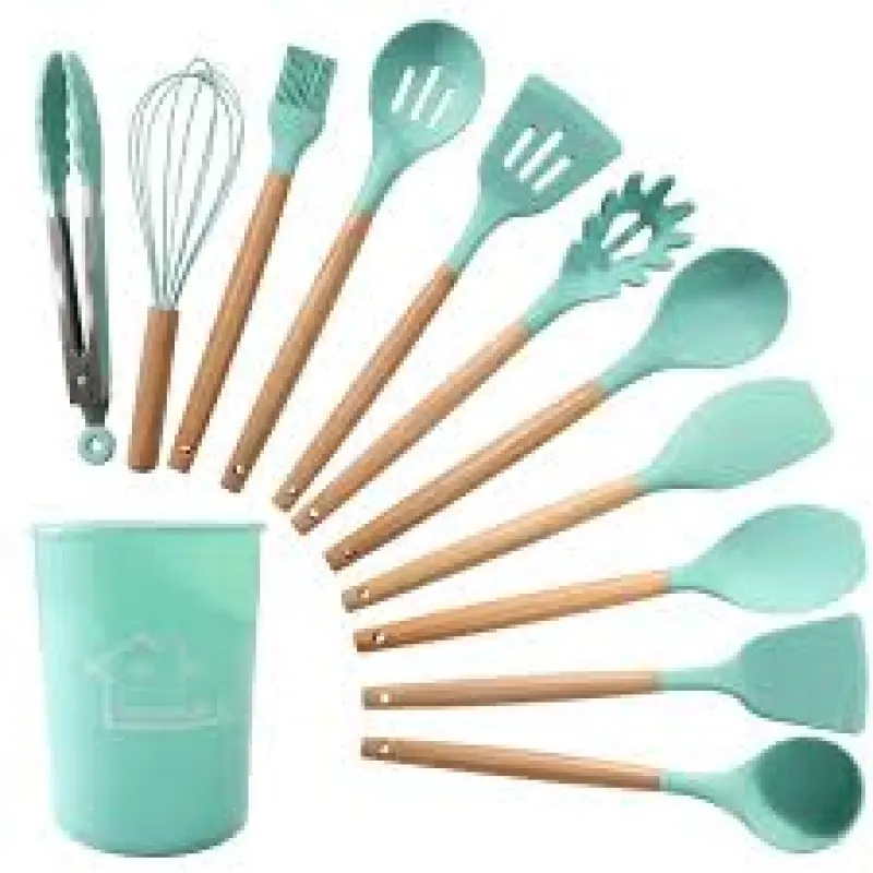 12 Pcs Silicone Kitchen Spoon Set